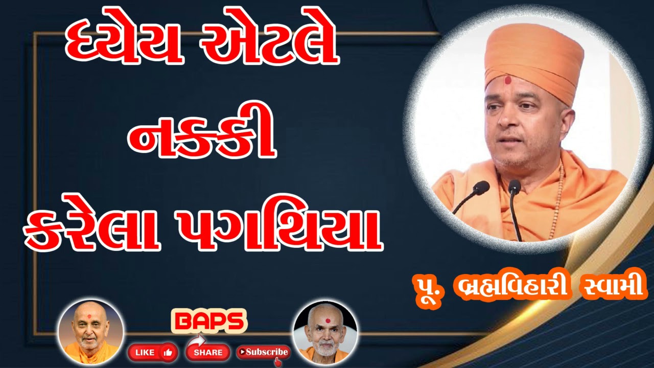 Brahmavihari Swami Speech | Motivational Speaker | ધ્યેય એટલે નક્કી કરેલા | Swaminarayan Pravchan |