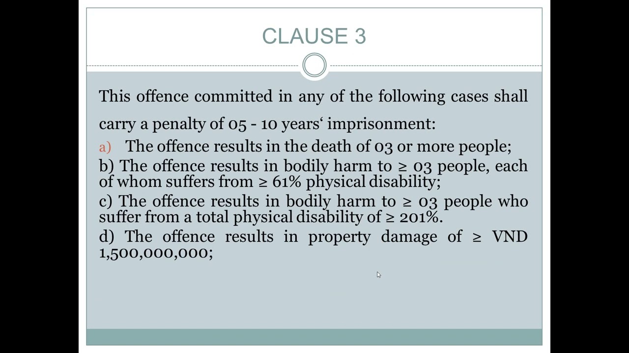 OBSTRUCTION OF ROAD TRAFFIC IN VIET NAM CRIMINAL CODE