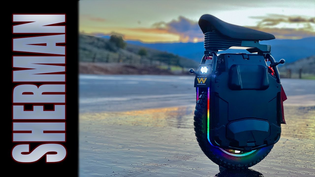 Veteran Sherman Electric Unicycle // Custom LEDs and Sur Ron Seat