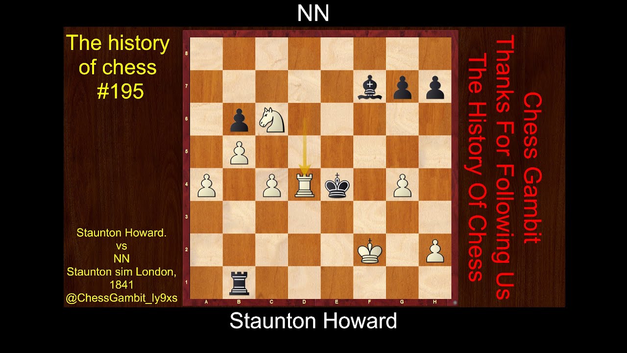 Staunton Howard vs NN  #The history of chess #195