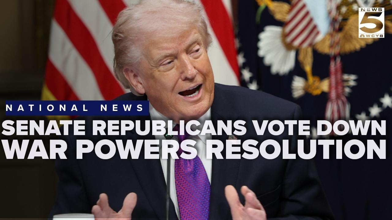 Senate Republicans vote down war powers resolution amid Iran conflict