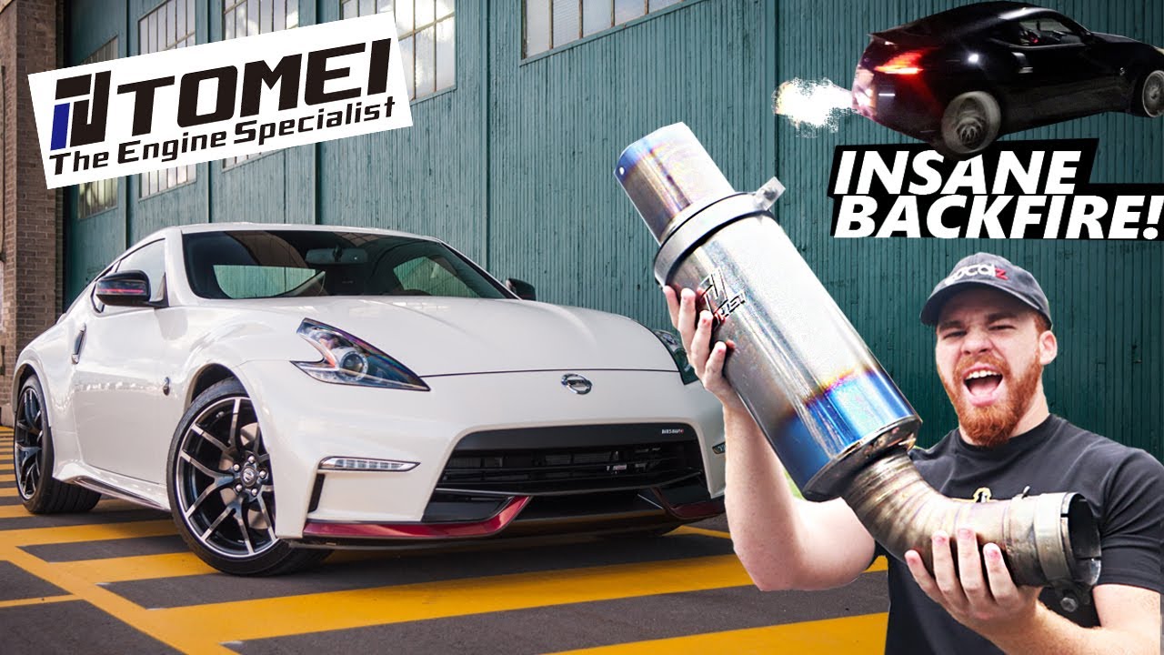 The CRAZIEST EXHAUST!! NISMO Nissan 370Z TOMEI Ti Install! + CRAZY Admintuning FLAMES
