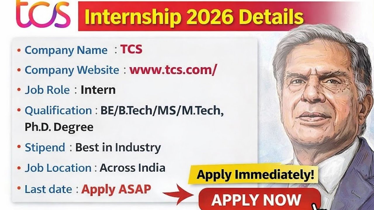 TCS Internship 2026 | Batch :- 2026,2025 Freshers| Opportunity For New Graduates #tcs #viral #tcsnqt