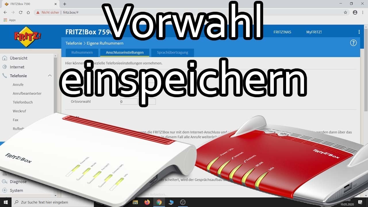 Fritzbox - Vorwahl einstellen