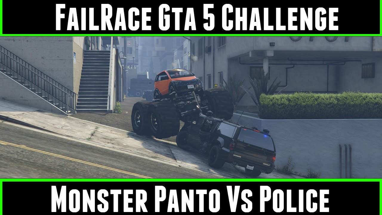 FailRace Gta 5 Challenge Monster Panto Vs Police