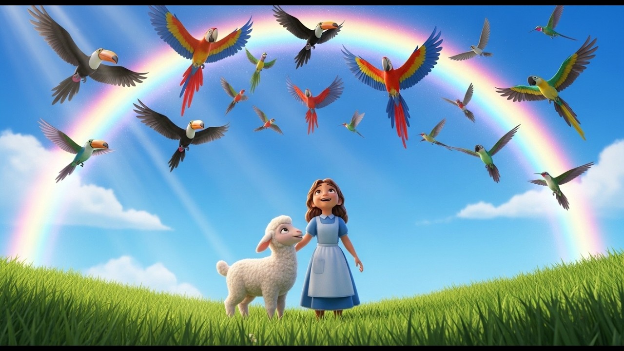 Mary’s Lamb Had a Rainbow | Colorful Nursery Rhyme for Kids | Fun Preschool Songs & Children Music