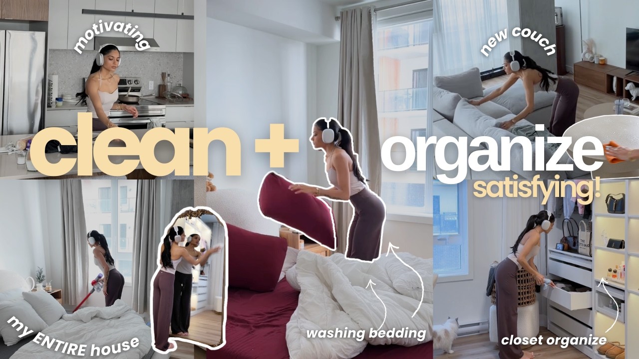 WEEKLY DEEP CLEAN + RESET 🧼 | Declutter, Organize, Laundry + New Couch