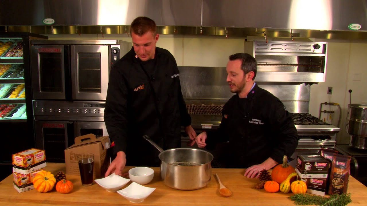 Rob Gronkowski debuts cooking skills at Dunkin’ Donuts “Dunksgiving”