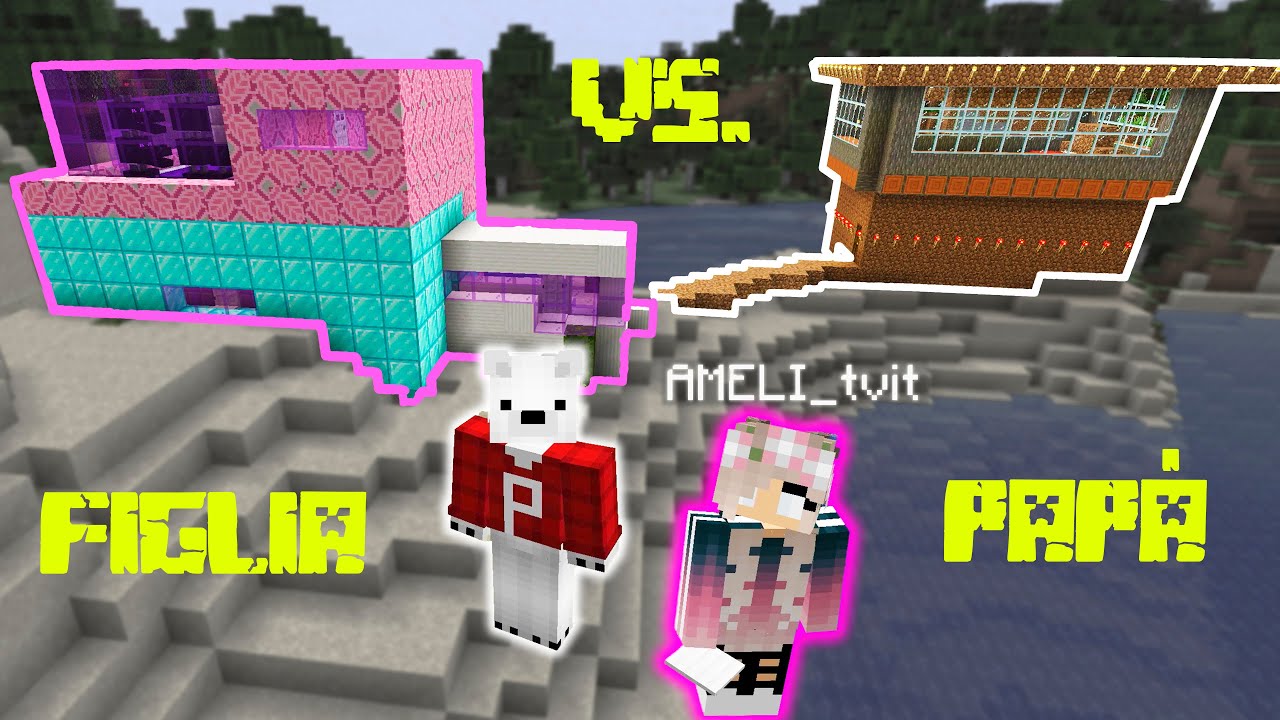 CASA DI FIGLIA VS CASA DI PAPÀ SU MINECRAFT (NOOB VS PRO)