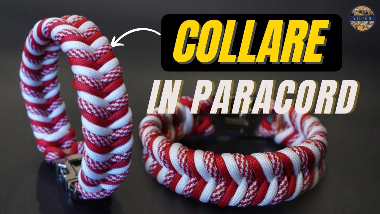 3 Strand Fishtail Paracord Collar - Christmas Season Candy Cane