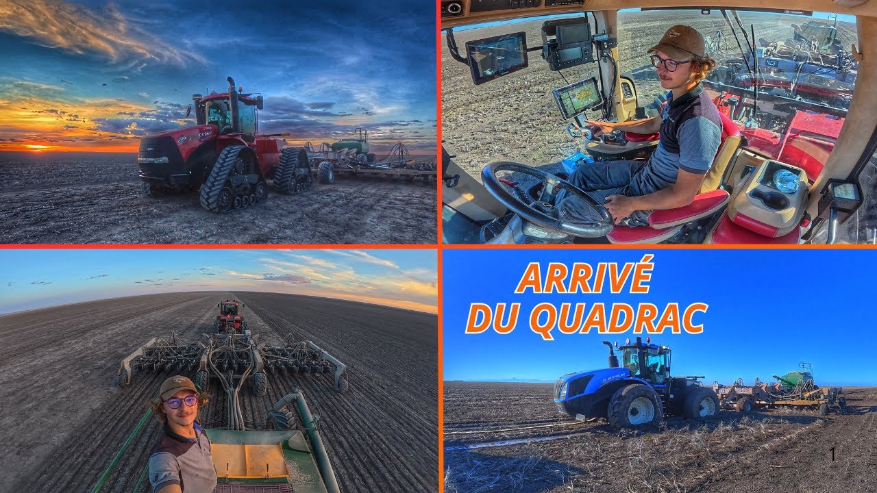 Une JOURNÉE au SEMIS DE BLÉ avec MOI dans le QUADRAC