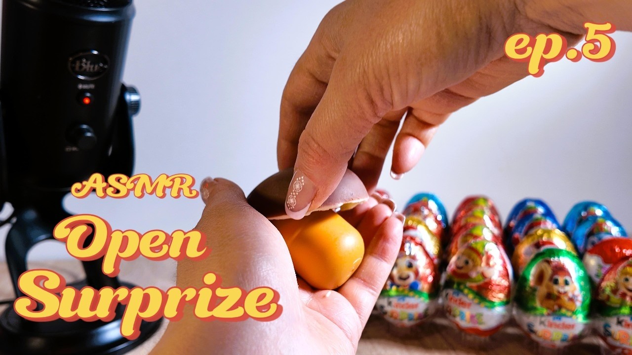 5 🐣 Unboxing Kinder Surprise ⭐ Satisfying Video ASMR 📸🎬 #asmr #kinder #video #satisfying