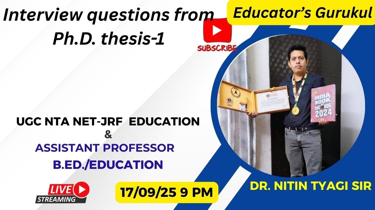 Interview questions from Ph.D. thesis-Part-1