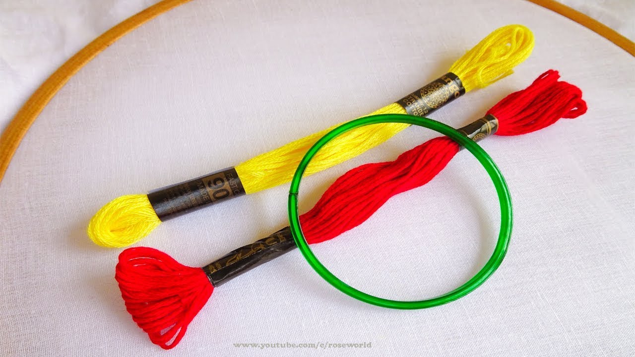 Hand Embroidery Tips and Tricks #3 | easy hand embroider using bangles