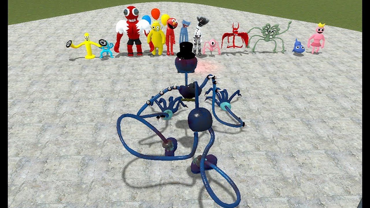 DADDY LONG LEGS VS ALL RAINBOW FRIEND In Garry's Mod | POPPY PLAYTIME CHAPTER | PAT 203| Mod GM