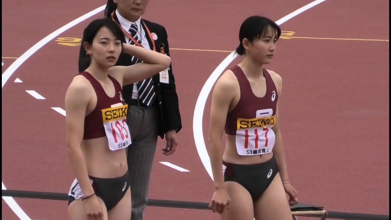 立命館大学 壱岐いちこ、あいこ姉妹直接対決  織田記念陸上 女子100m予選　2019.4