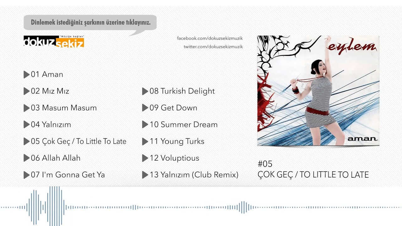 Eylem - &Ccedil;ok Ge&ccedil; (To Little To Late)  (Official Audio)