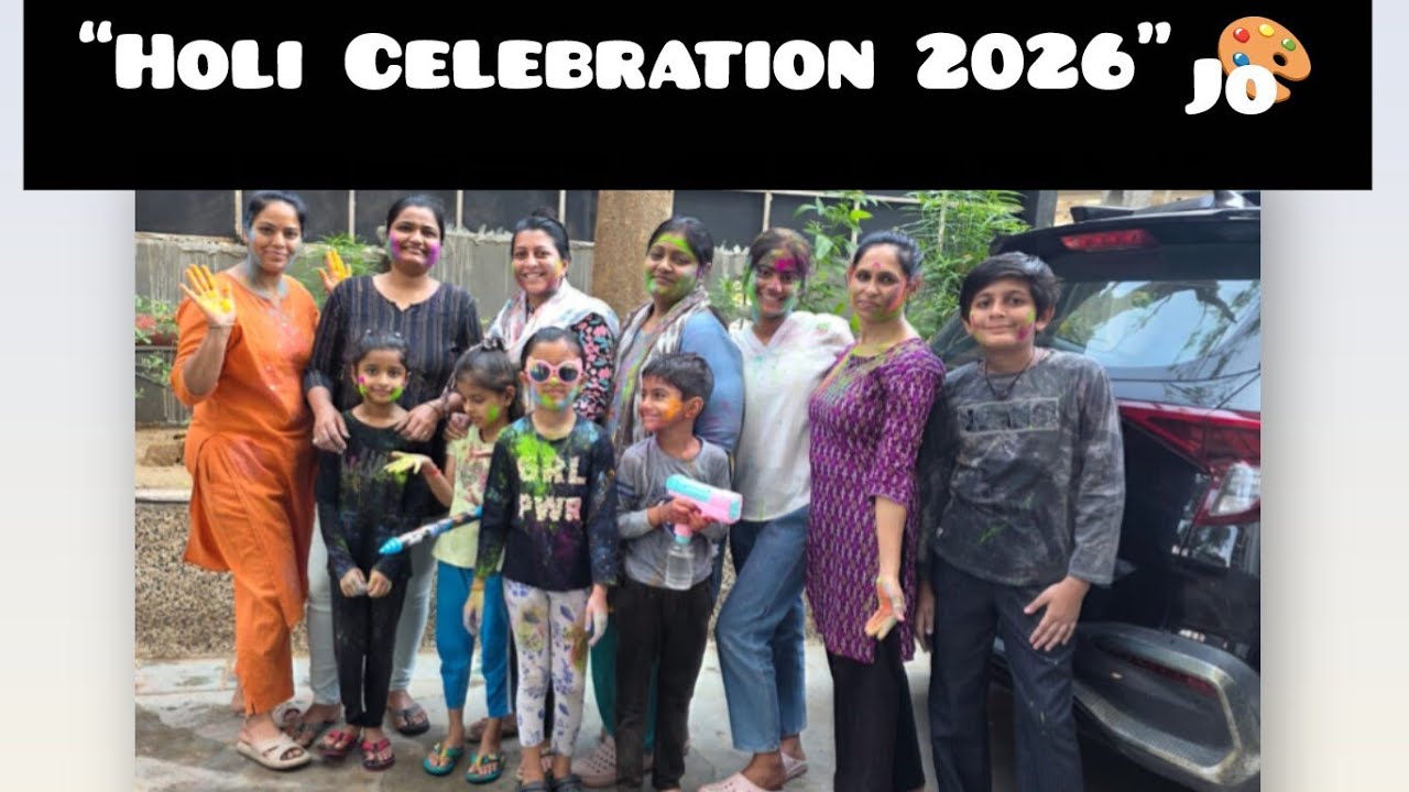 Aaje Holi Ramya Badha 🎨 | Full Masti with Family & Friends