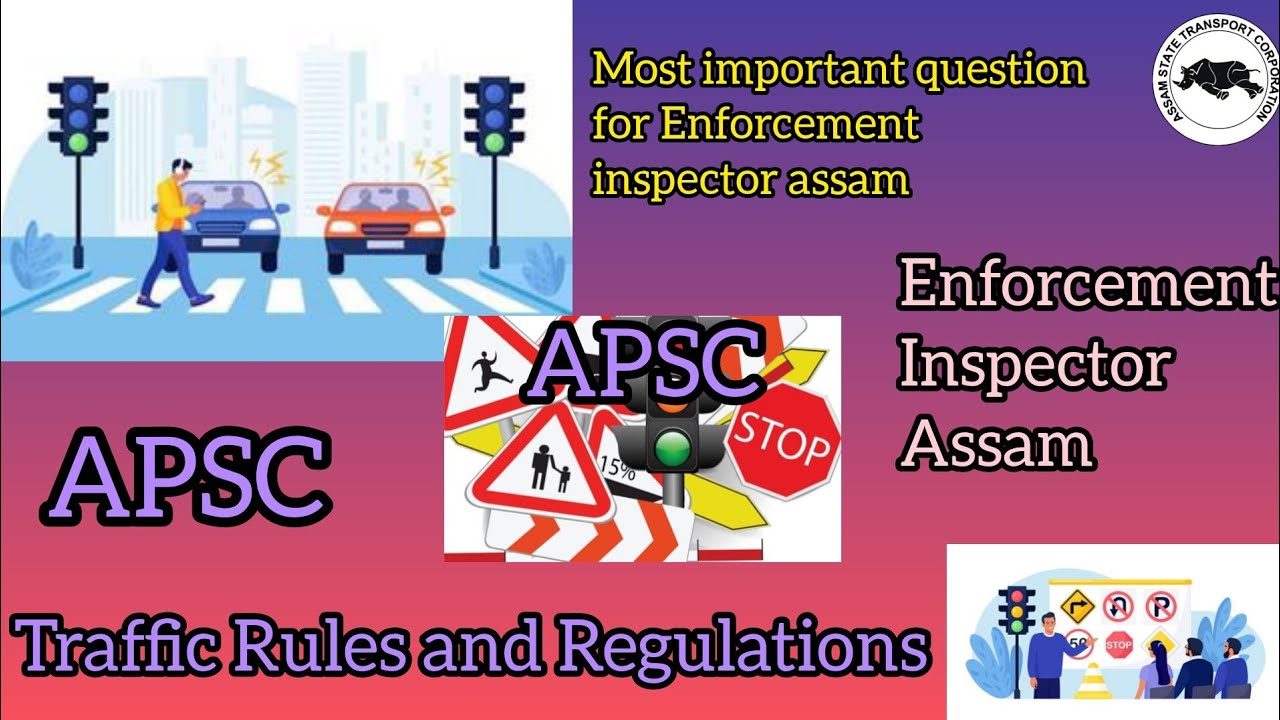 Enforcement inspector assam| apsc | Traffic Rules & Regulations | #apsc #enforcementinspector #mcq