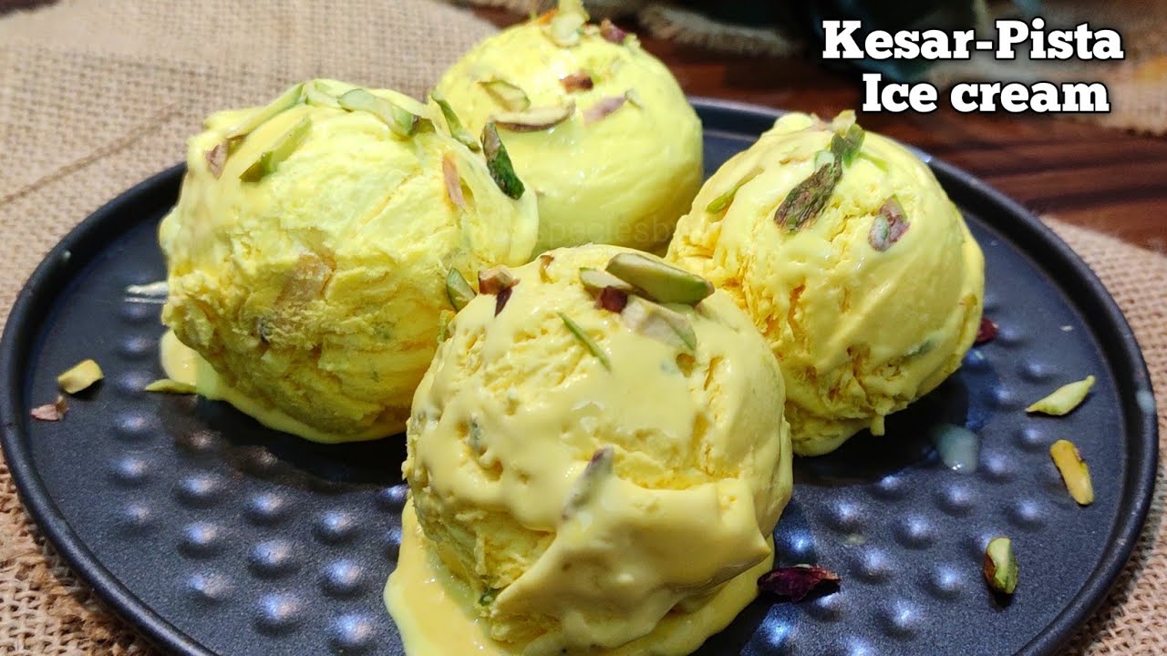 Easy Homemade Ice Cream Recipe | Kesar Pista Ice Cream | केसर पिस्ता आइसक्रीम बनाये घर पर आसानी से