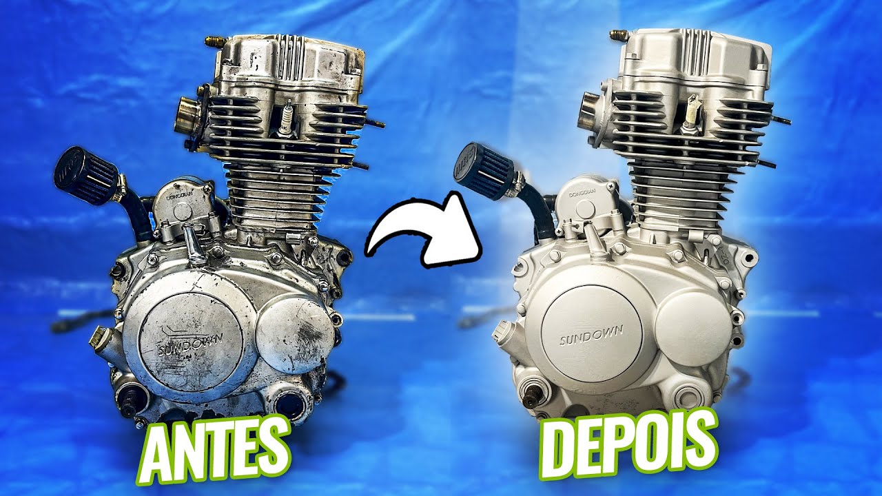 Como PINTAR um MOTOR de MOTO do JEITO CERTO! (EM CASA, DURADOURO)
