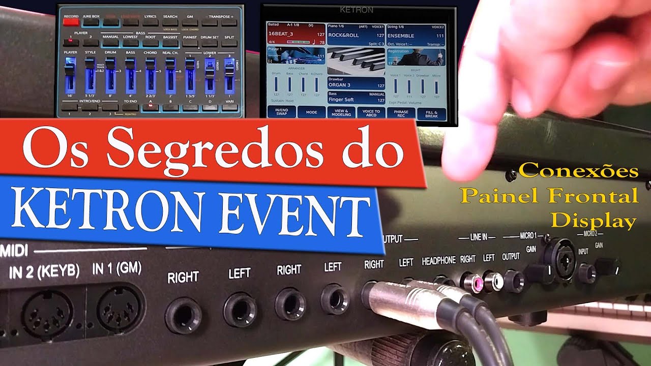 Os Segredos do  KETRON EVENT (Botões, conexões, e display)