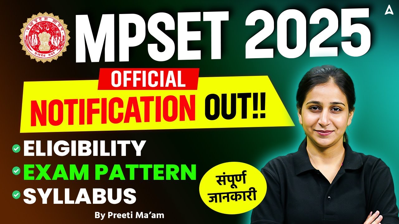 MP SET 2025 Notification 🔥 | MP SET Application Form 2025 | MP SET Eligibility Criteria & Syllabus