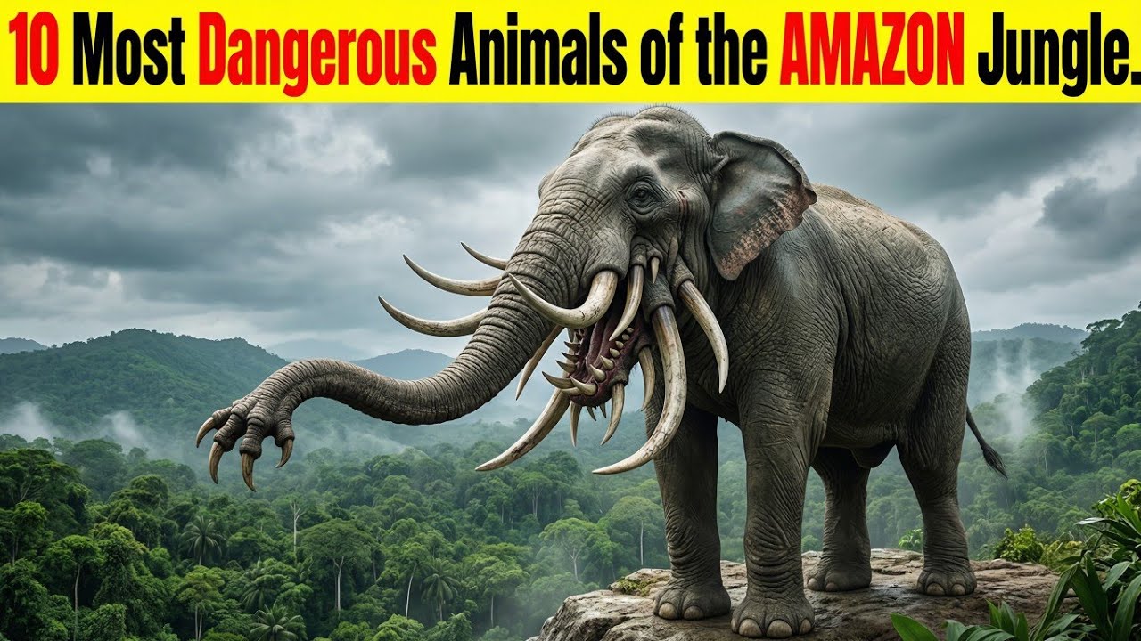 अमेज़न जंगल के 10 सबसे खतरनाक जानवर | 10 dangerous animals of Amazon jungle.