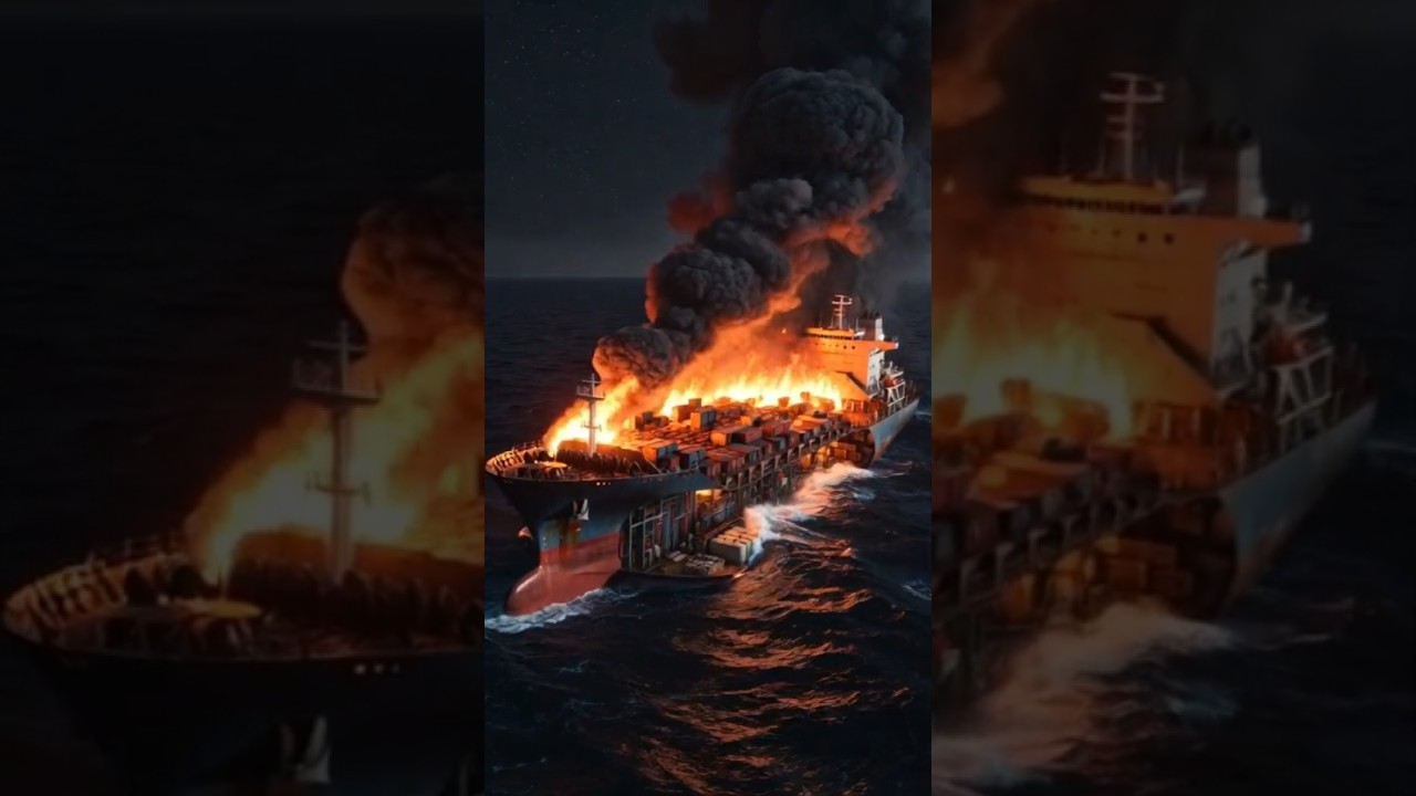 Ship fire = samandar ke beech maut ka trap 😨🔥