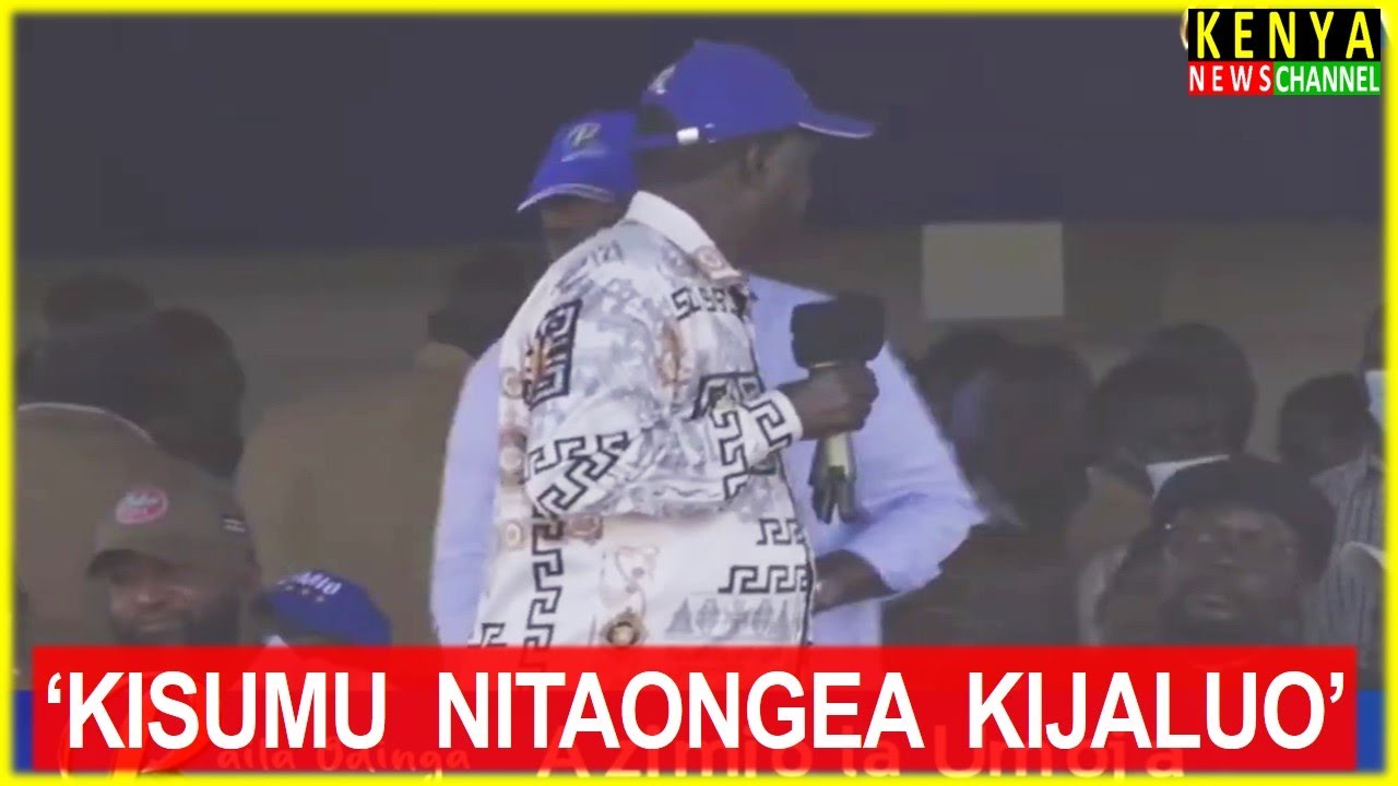 Raila angry with Junet for asking him to speak Swahili in Kisumu 🔥