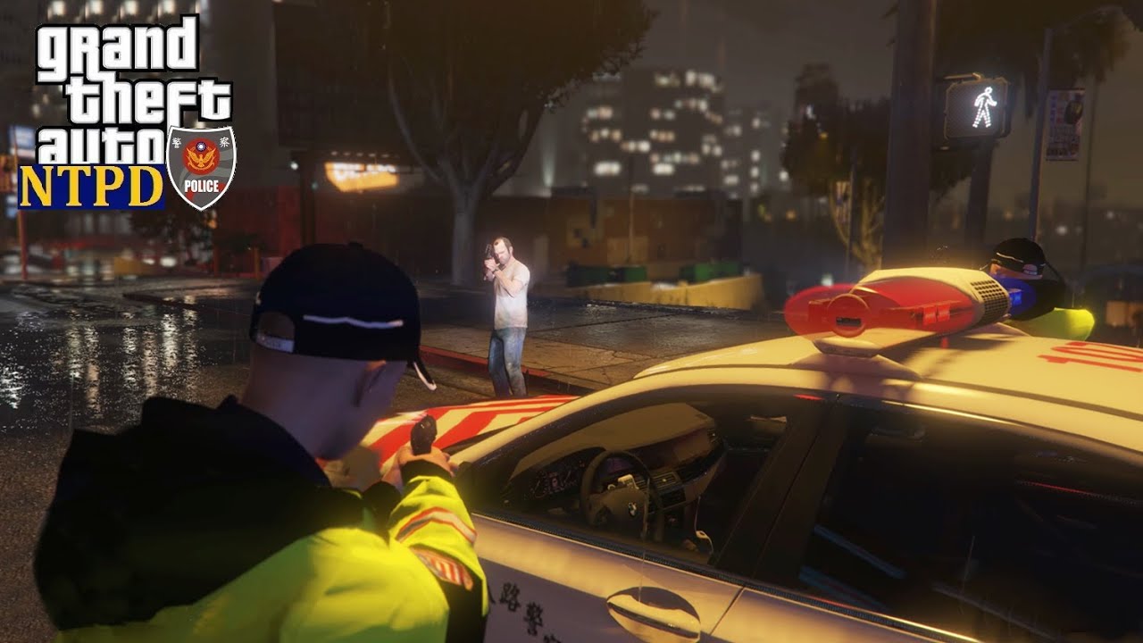 GTA 5 LSPDFR 警察模組 320 崔佛持槍拒捕 紅斑馬清空彈匣