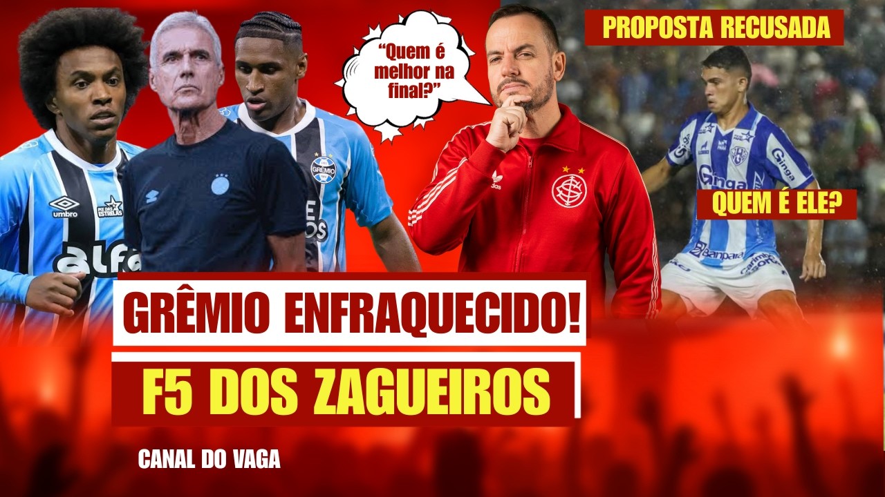 JUVENTUDE É FAVORITO! GRÊMIO ENFRAQUECIDO... | 🚨 PROPOSTA POR PROMESSA RECUSADA! | F5 DOS ZAGUEIROS
