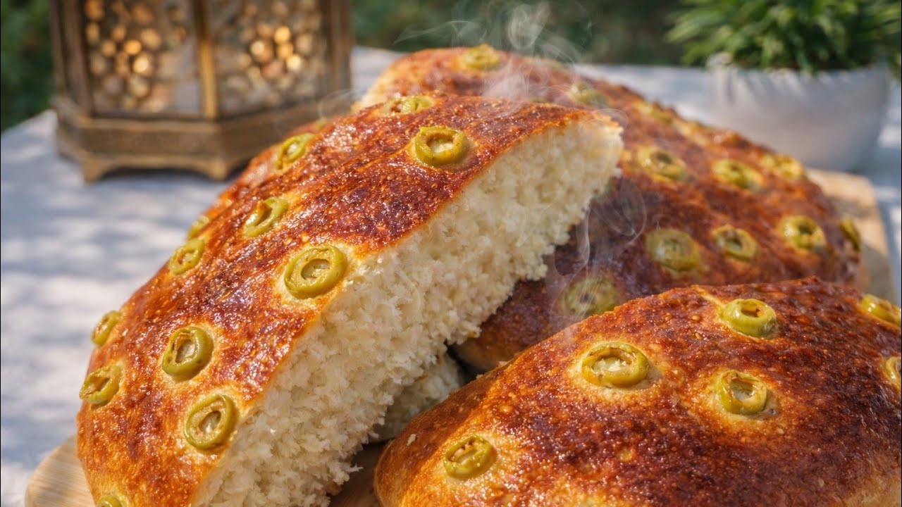 ١خبز الزيتون الراعي الرسمي لرمضان 2026 😍 طري وخفيف يذوب فالفم بدون عجن طويل!