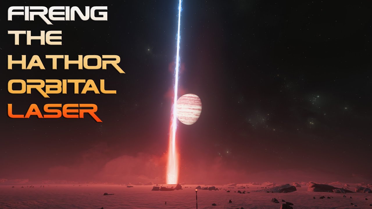 Fireing the Hathor Orbital Laser 3 times.