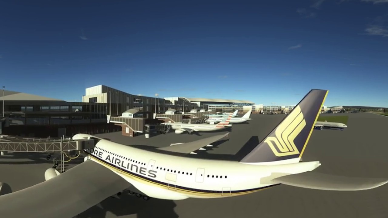 Airport 360 degree virutal reality video made with Bentley LumenRT