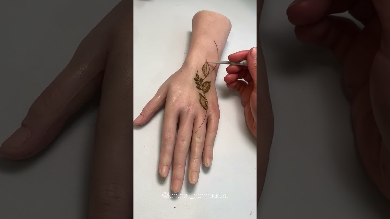 Easy henna leaves tutorial | Henna vines mehndi