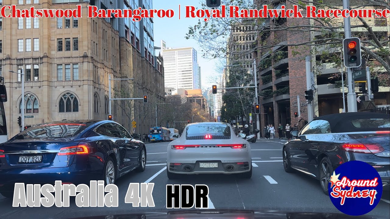 Sydney Drive 4K 60 fps HDR Chatswood | Harbour Bridge ￼| Barangaroo | Randwick