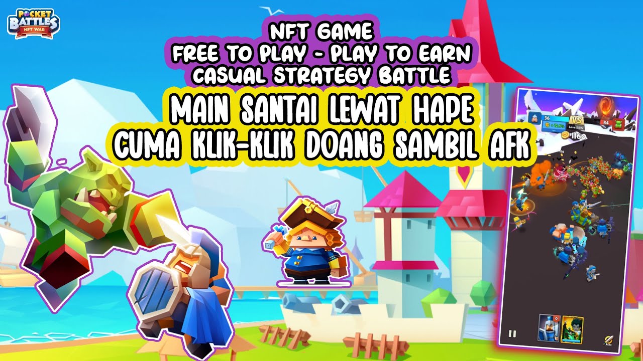 NFT Game GRATIS Android Casual Strategy Battle PLAY TO EARN | Pocket Battles NFT War