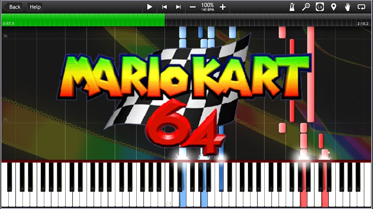 Mario Kart 64 - Rainbow Road【Synthesia Remix】