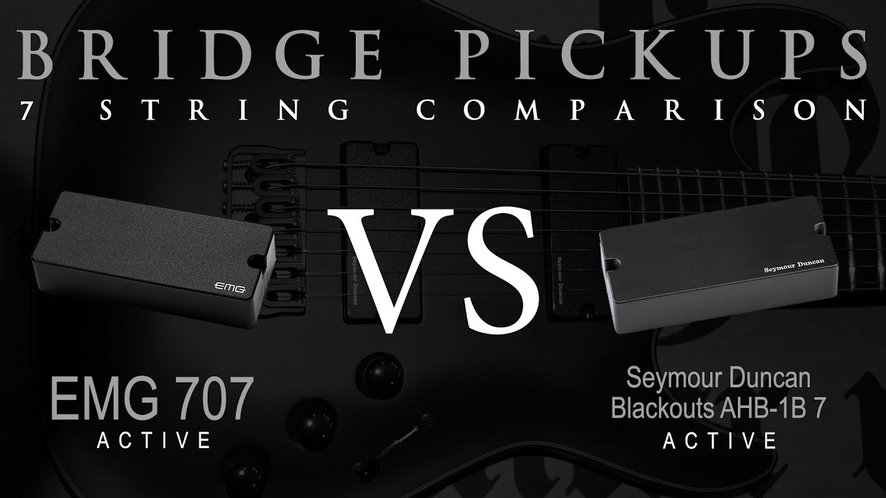 EMG 707 vs BLACKOUTS 7 - Seven String Active Bridge Pickup Guitar Tone Comparison / Review