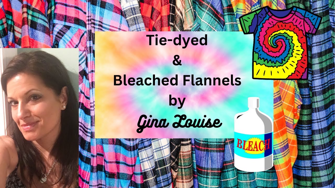 Upcycled DIY Bleached Tie-Dyed Distressed Flannels