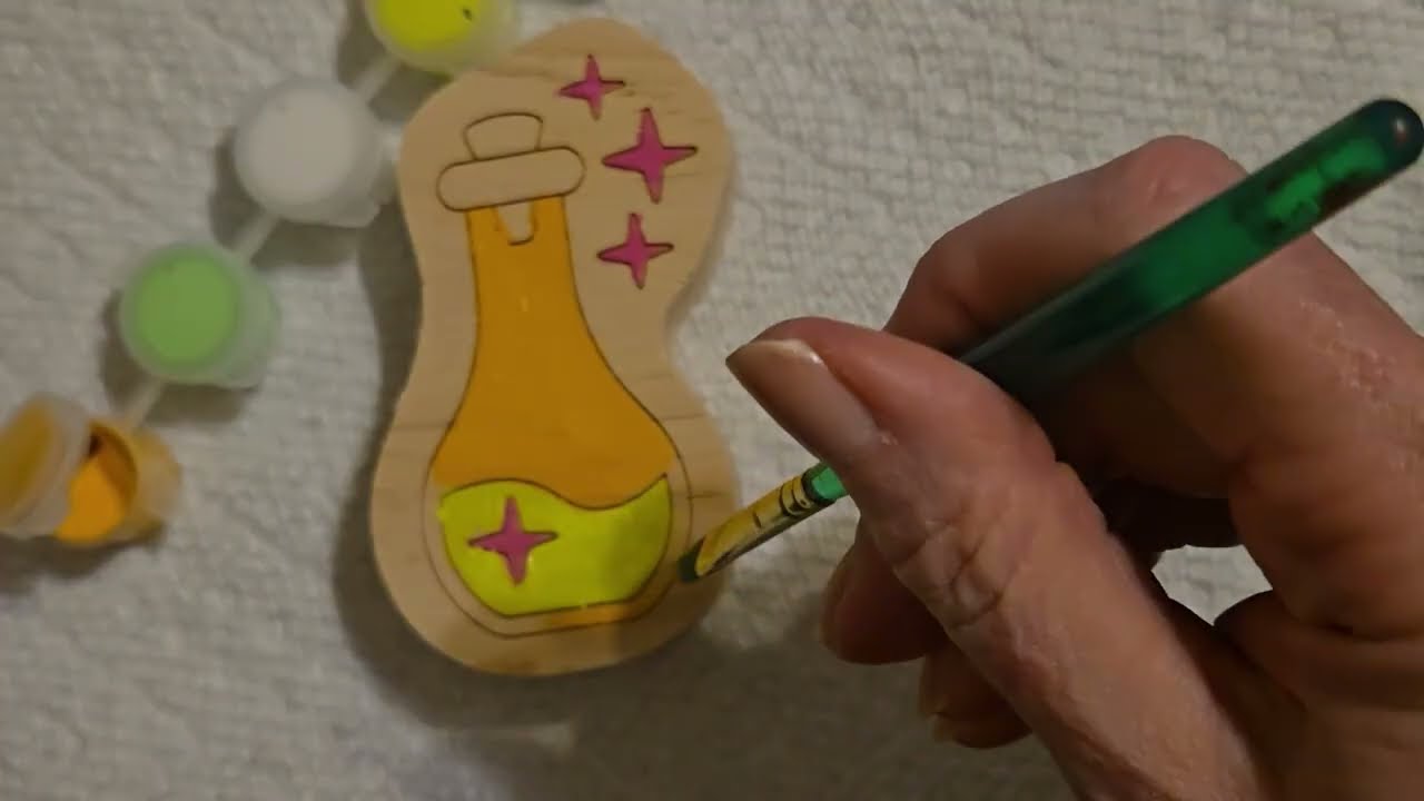 ASMR | Painting Clearance Wood Decorative Pieces (Whisper)