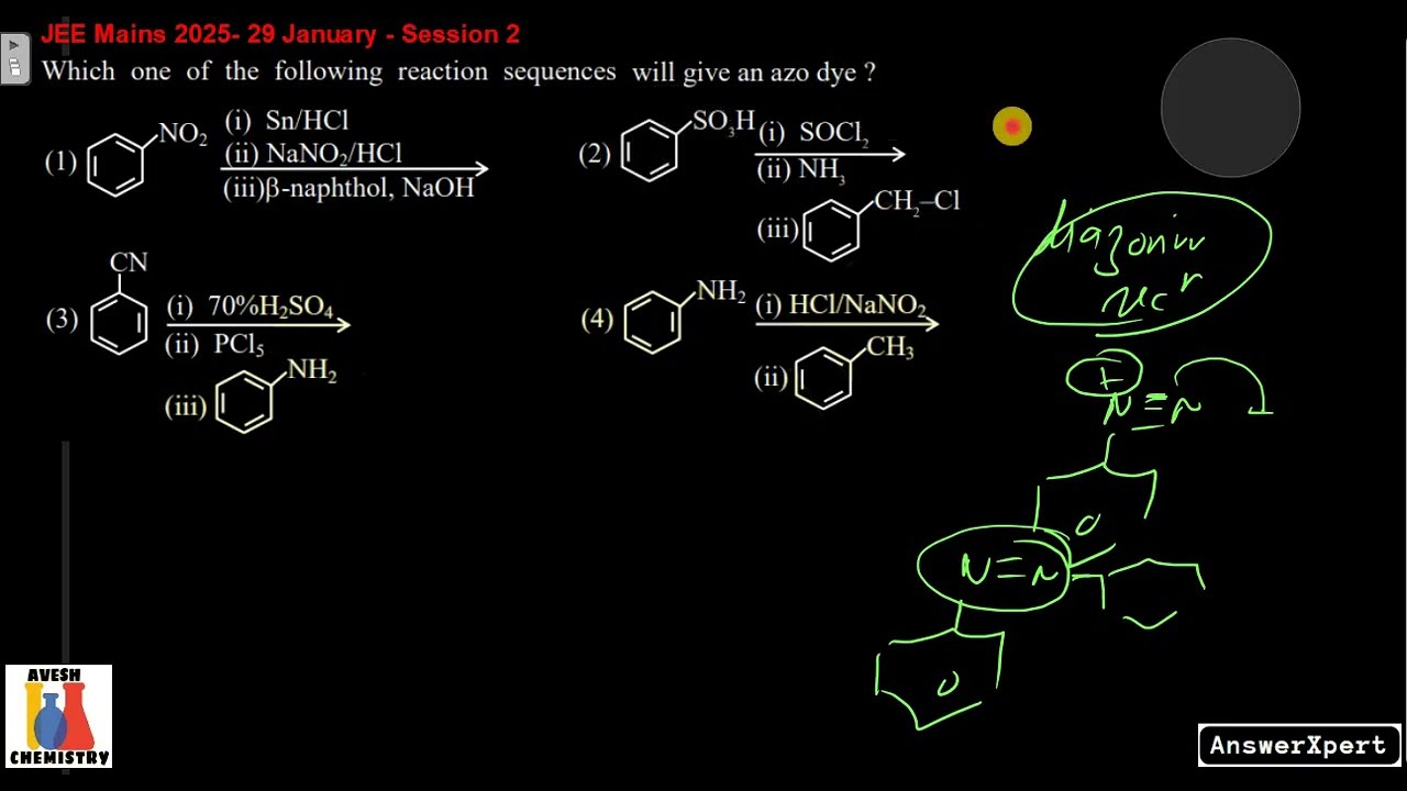 Which one of the following reaction sequences will give an azo dye ?