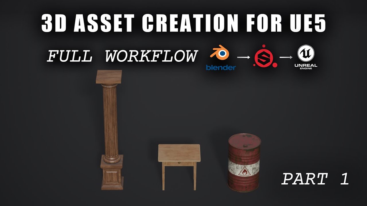 How To Create 3D Assets For Unreal Engine 5 | Full Process | Blender - Substance - Unreal | Part 1