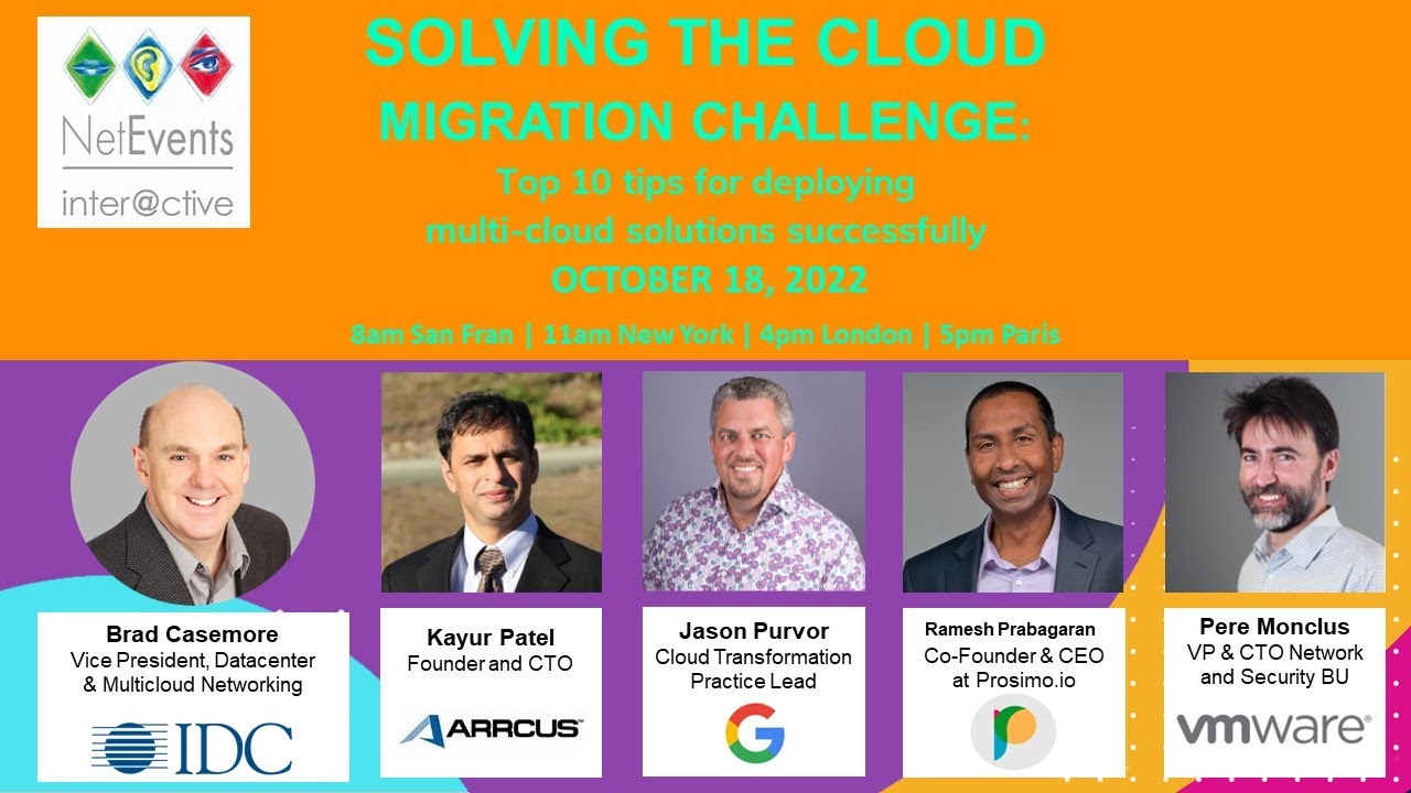 NetEvents Virtual Event: October 18: Solving the cloud migration challenge