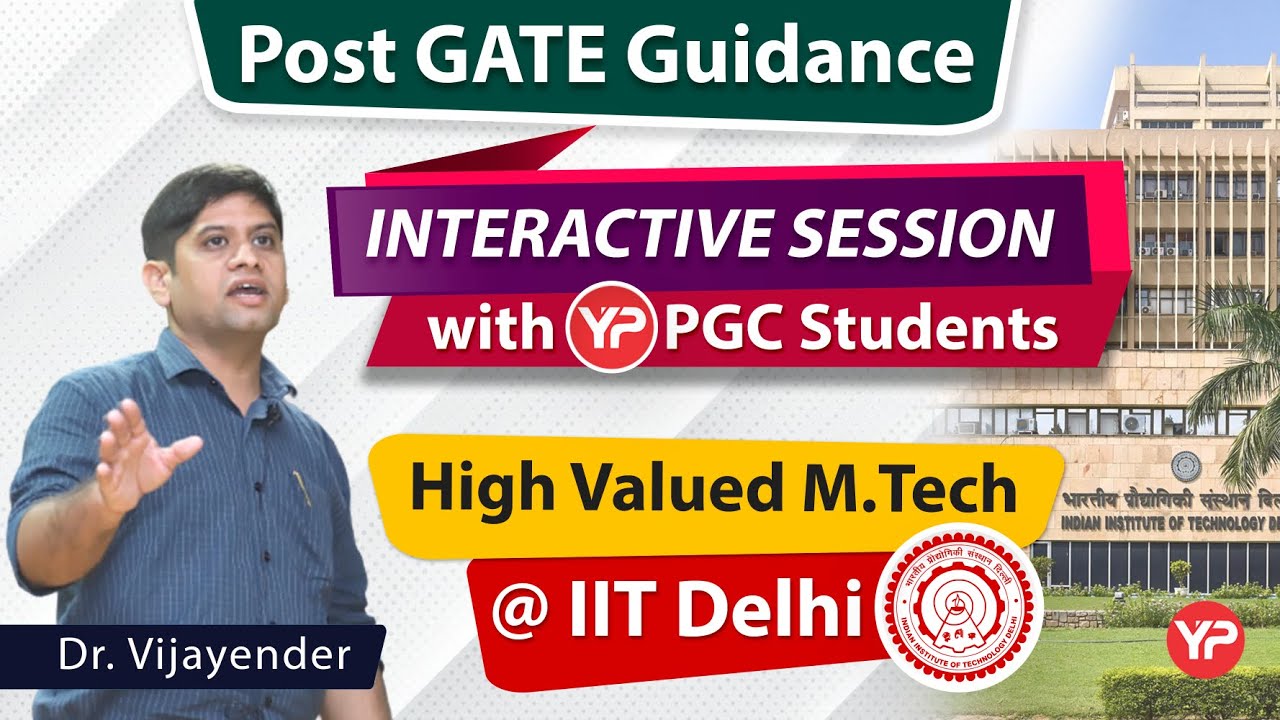 Interactive session of students with Dr Vijayender | IIT Delhi 3 years high valued MTech | PGC 2023