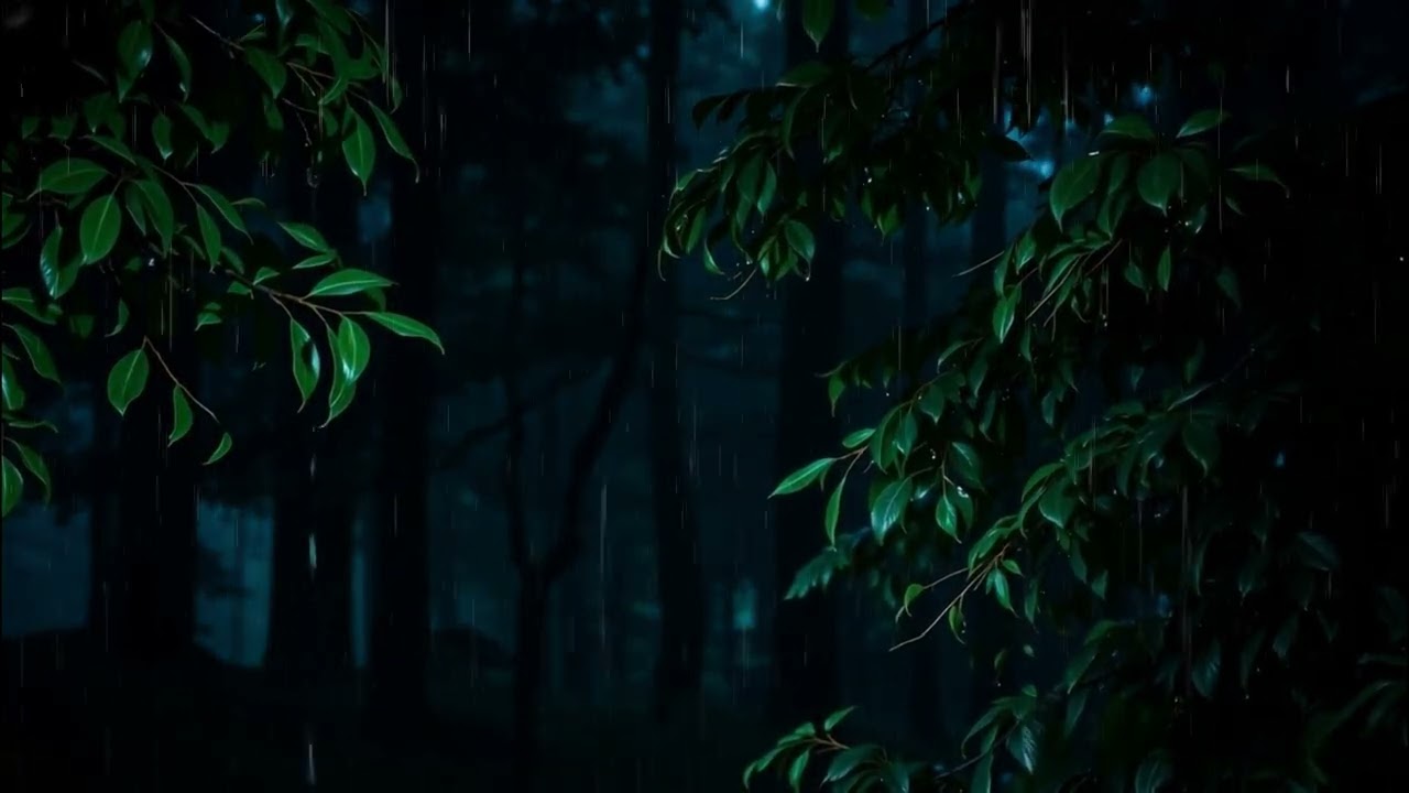 Relaxing Rain ASMR 🌙 | Calm Night Rain & Crickets