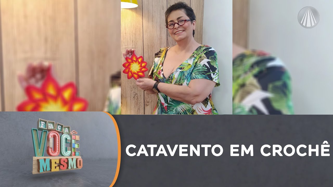 Aprenda o passo a passo de um decorativo catavento em crochê