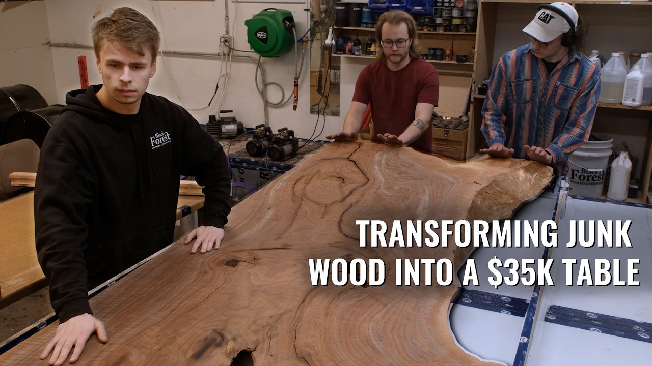 Junk Wood Transformed into a $35K Table