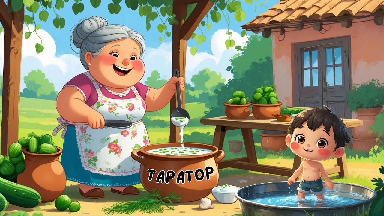 Лятото горещо 🌞| Студено тараторче на бабиното дворче 🏡 | Летни детски песнички 🌈 | MONKA